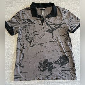 Men’s floral collared H&M shirt in size medium